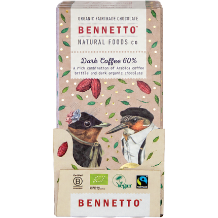 Organic Dark Chocolate 60% Dark Coffee - Display Pack
