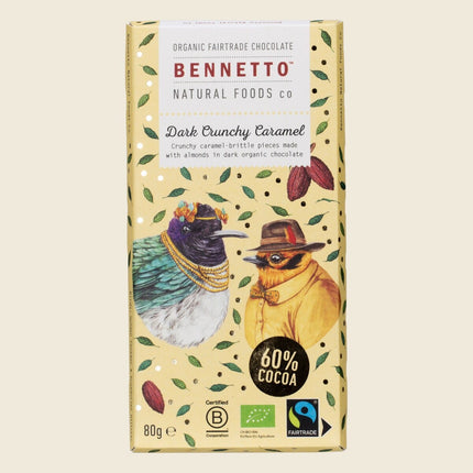 Bennetto Organic Dark Crunchy Caramel 12x80g