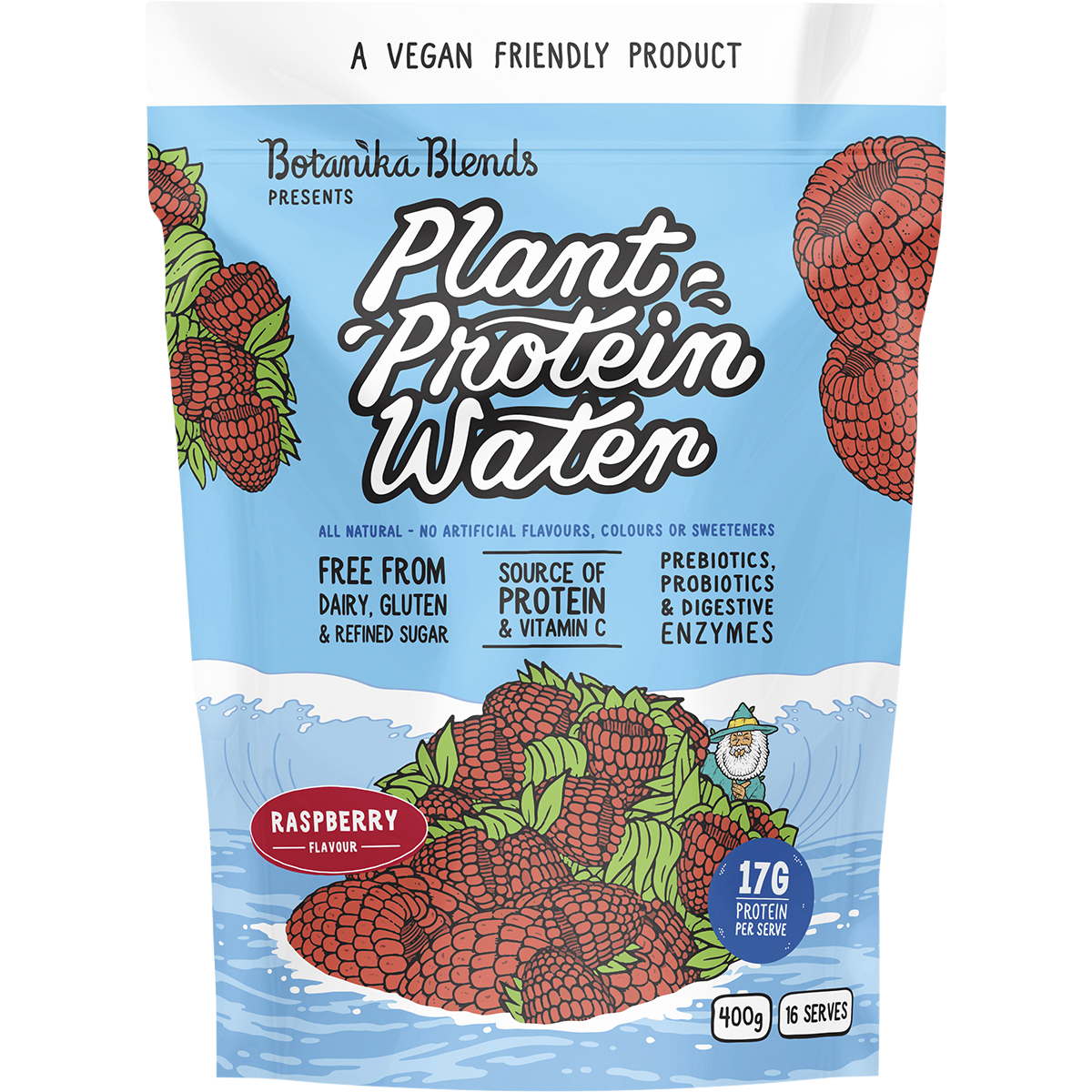 Plant Protein Water Raspberry