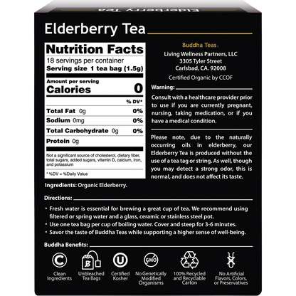 Organic Herbal Tea Bags Elderberry Tea