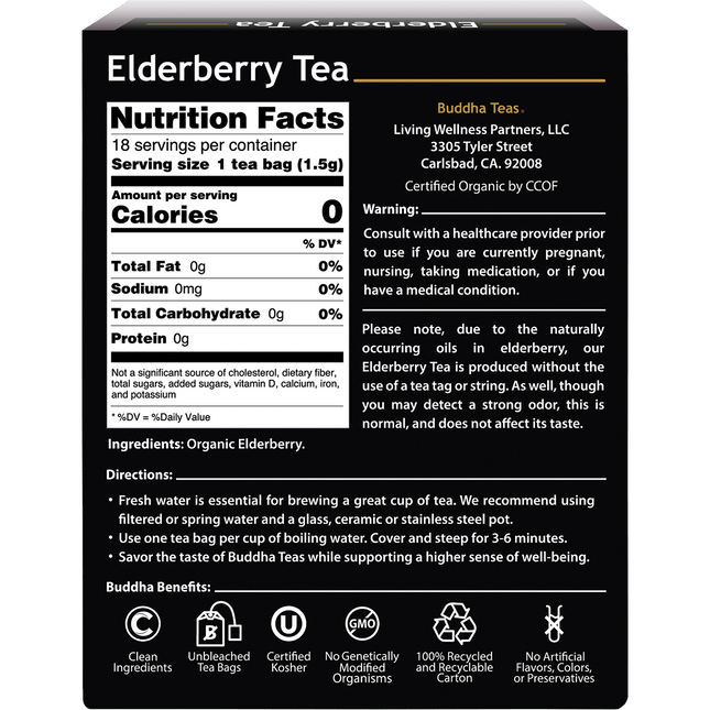 Organic Herbal Tea Bags Elderberry Tea