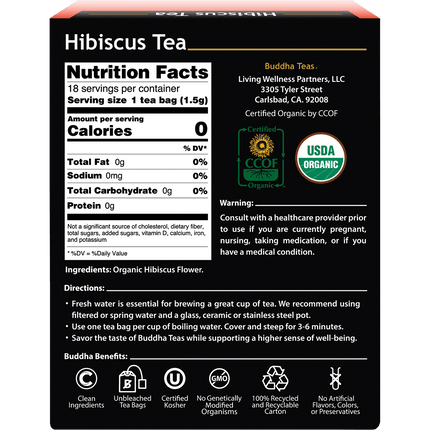 Organic Herbal Tea Bags Hibiscus Tea