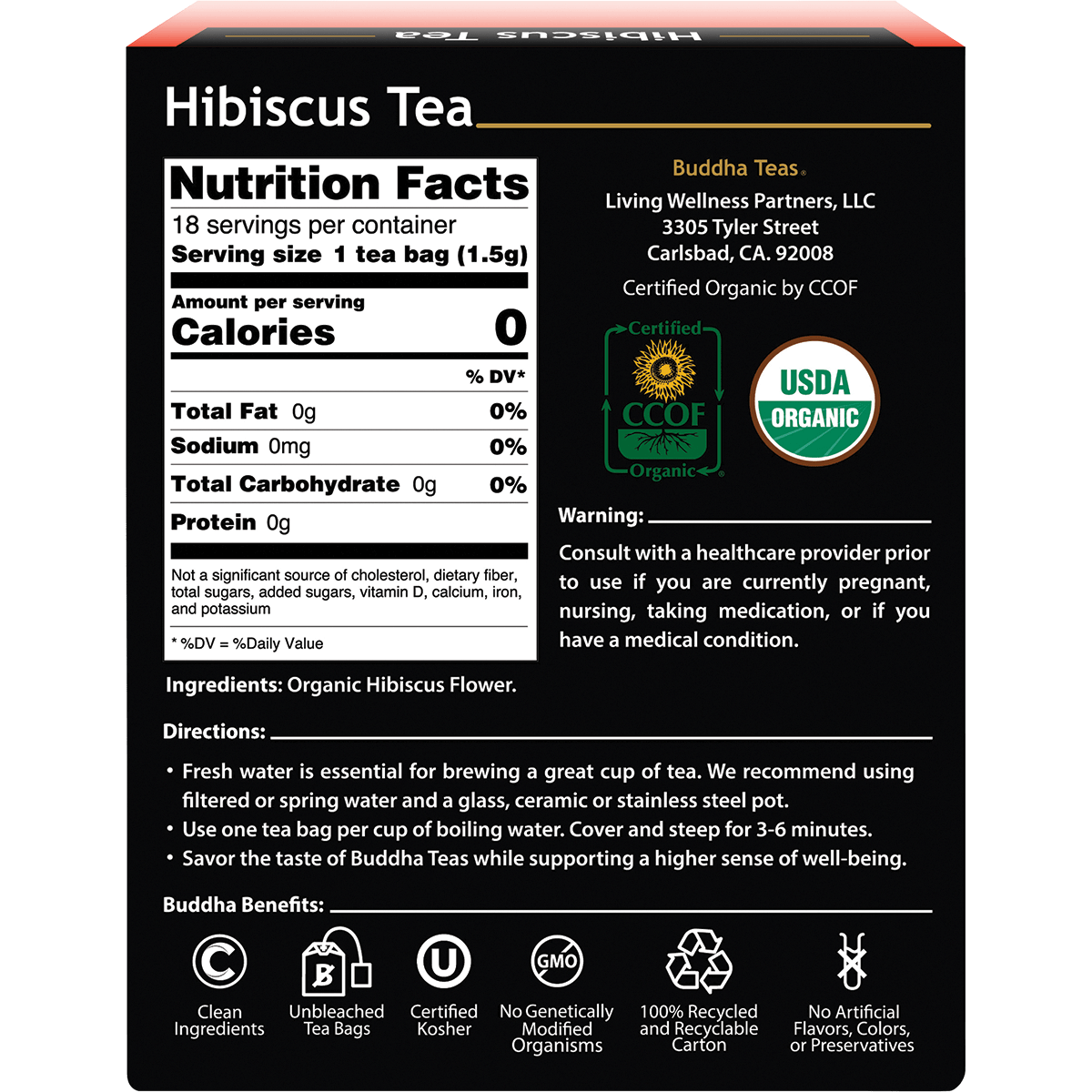 Organic Herbal Tea Bags Hibiscus Tea