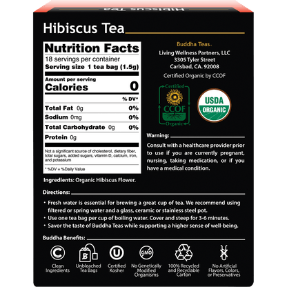 Organic Herbal Tea Bags Hibiscus Tea