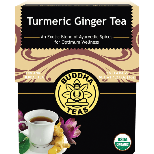 Organic Herbal Tea Bags Turmeric Ginger Tea