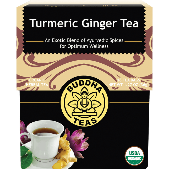 Organic Herbal Tea Bags Turmeric Ginger Tea