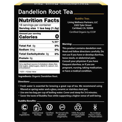 Organic Herbal Tea Bags Dandelion Root Tea