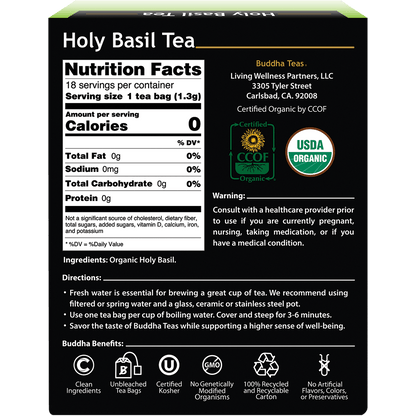 Organic Herbal Tea Bags Holy Basil Tea (Tulsi)