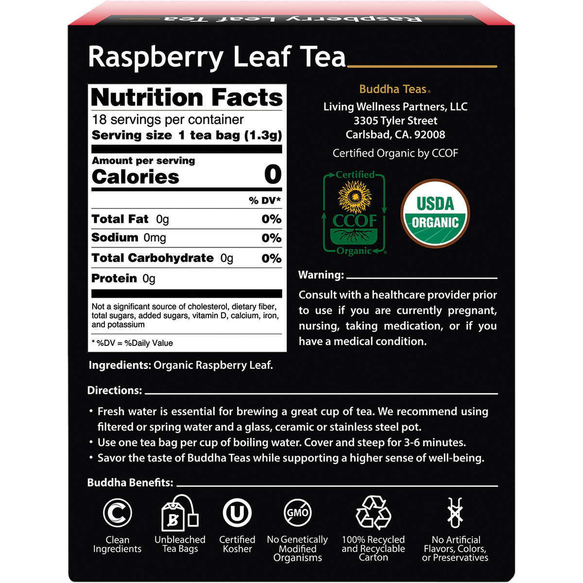 Organic Herbal Tea Bags Raspberry Leaf Tea