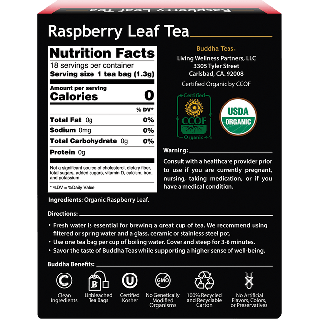 Organic Herbal Tea Bags Raspberry Leaf Tea