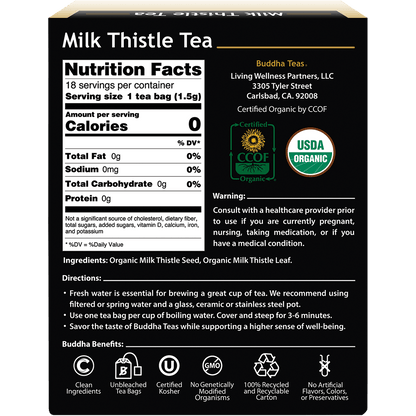 Organic Herbal Tea Bags Milk Thistle Tea