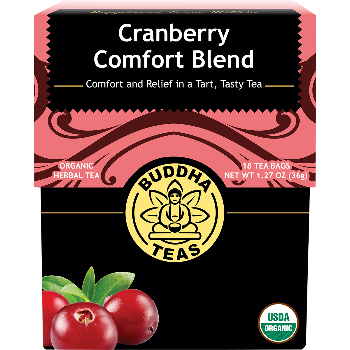 Organic Herbal Tea Bags Cranberry Comfort Blend