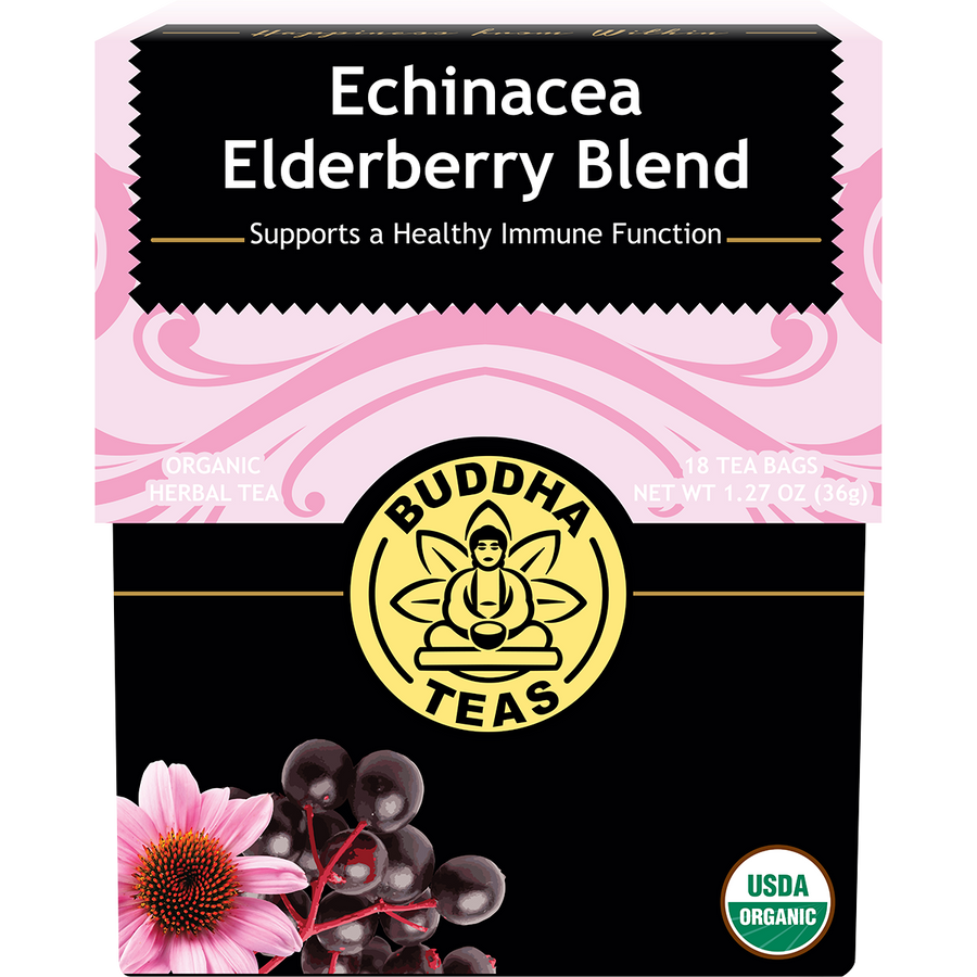 Organic Herbal Tea Bags Echinacea Elderberry Blend
