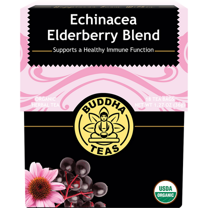 Organic Herbal Tea Bags Echinacea Elderberry Blend