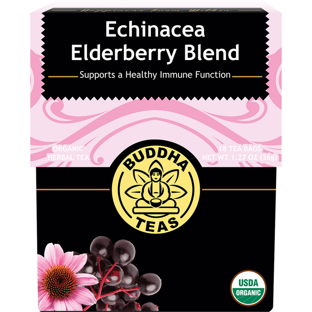 Organic Herbal Tea Bags Echinacea Elderberry Blend