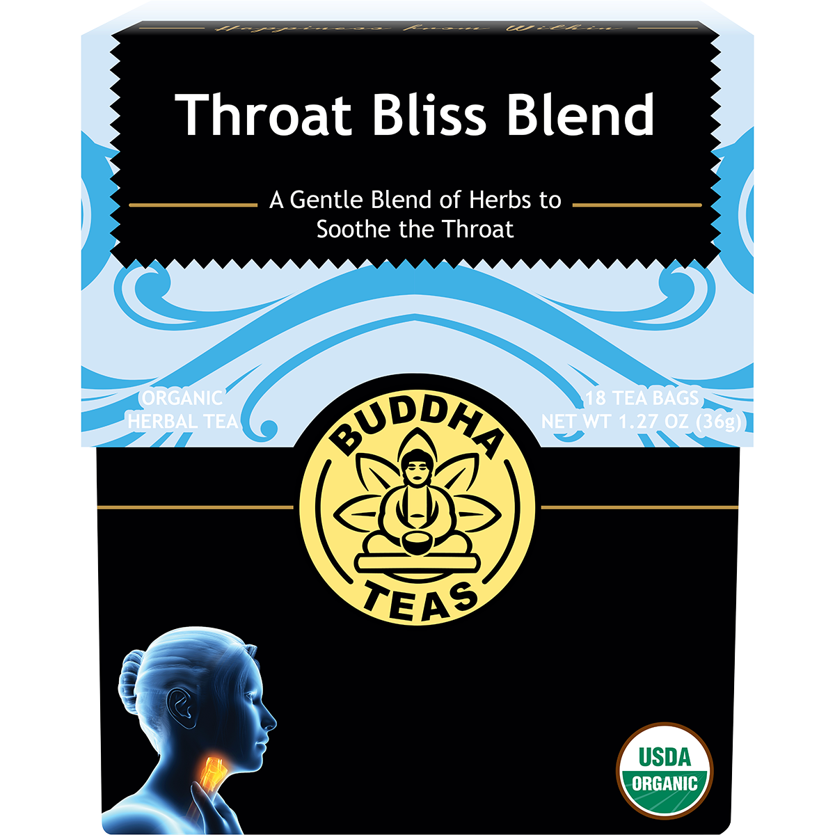 Organic Herbal Tea Bags Throat Bliss Blend