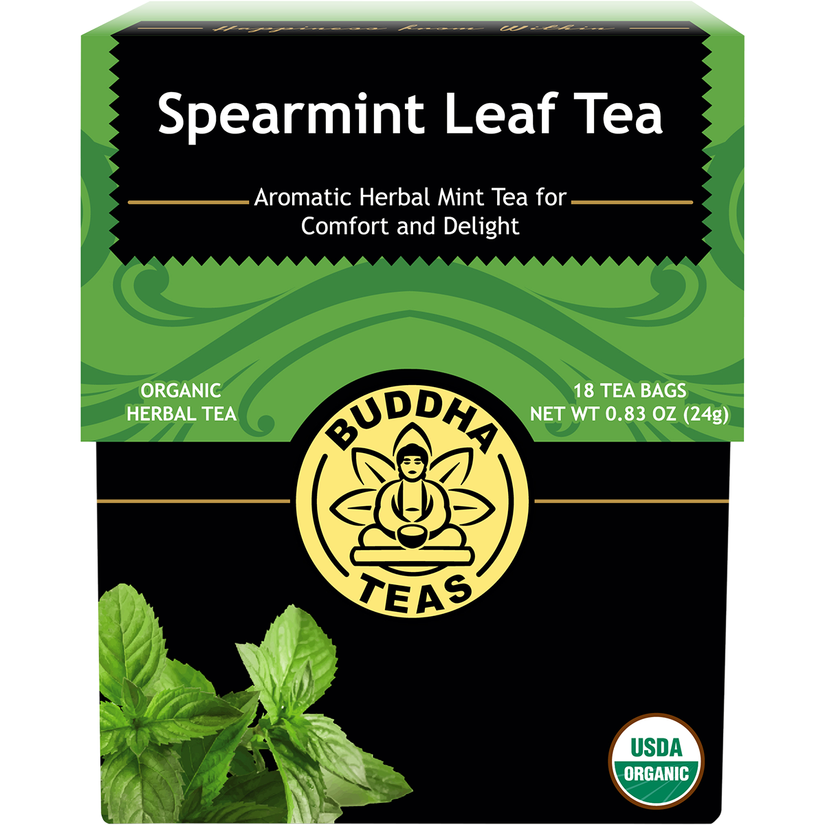 Organic Herbal Tea Bags Spearmint Leaf Tea