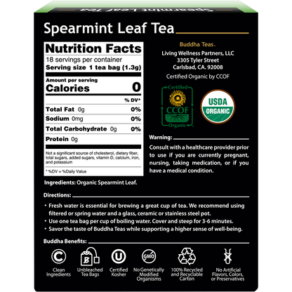 Organic Herbal Tea Bags Spearmint Leaf Tea