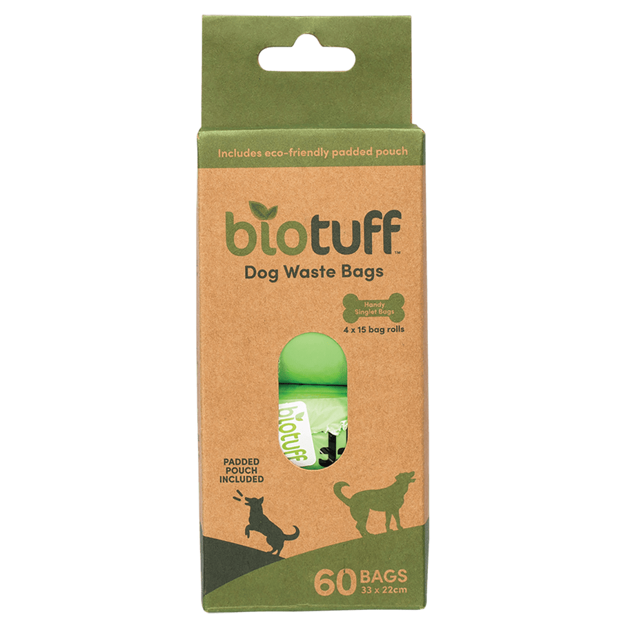 Dog Waste Bags & Dispenser 4 x 15 Bag Rolls