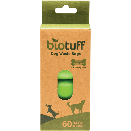 Dog Waste Bags Refill 4 x 15 Bag Rolls