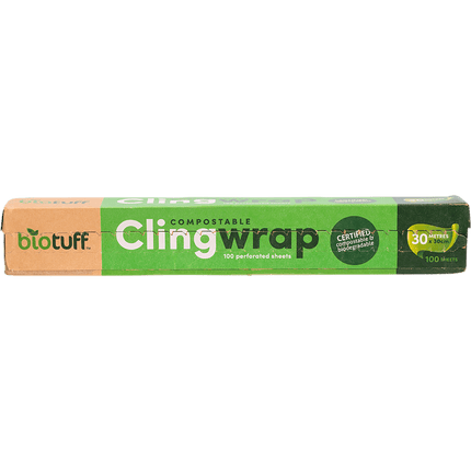 Compostable Cling Wrap 100 x 30cm Sheets