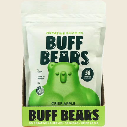 Buff Bears Creatine Gummies Crisp Apple 8x80g