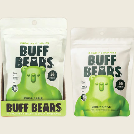 Buff Bears Creatine Gummies Crisp Apple 8x80g