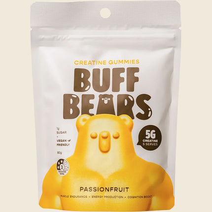 Buff Bears Creatine Gummies Passionfruit 8x80g