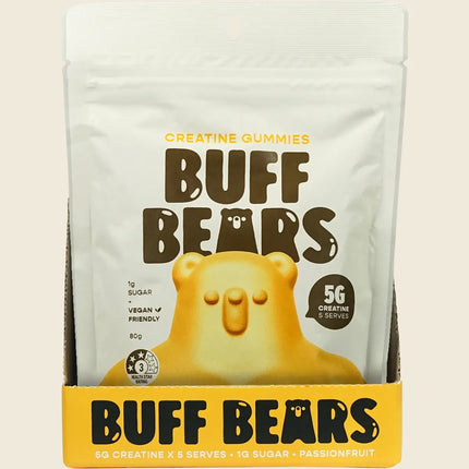 Buff Bears Creatine Gummies Passionfruit 8x80g
