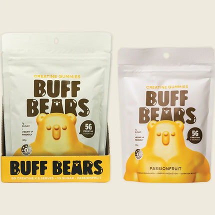 Buff Bears Creatine Gummies Passionfruit 8x80g