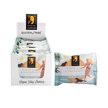 Byron Bay Cookies Gluten Free Cookies White Choc Macadamia 12x60g
