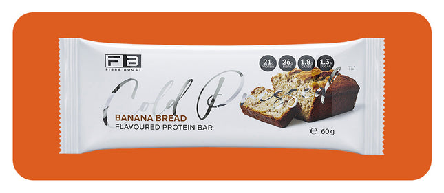Fibre Boost Banana Bread cold pressed protein bar single bar