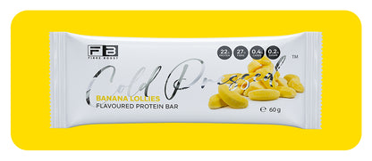 Fibre Boost Cold Pressed Banana Lollies flavoured Protein Bar