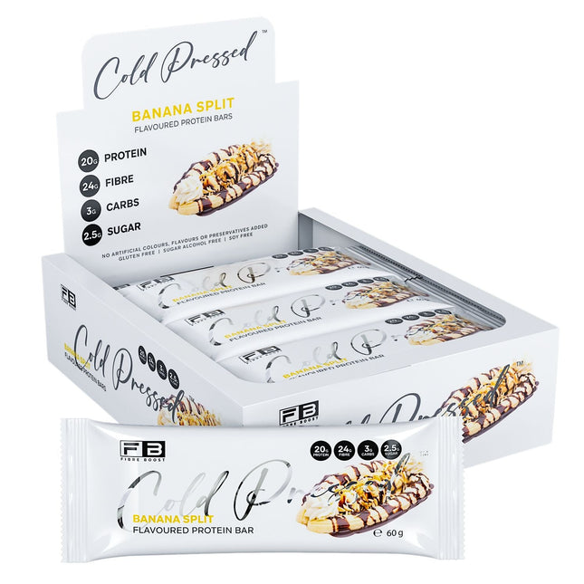 Fibre Boost Cold Pressed Banana Split flavoured Protein Bar