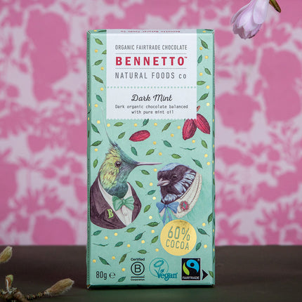 Bennetto Organic Dark Chocolate Dark Mint 80g