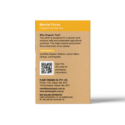 Planet Organic - Mental Focus Herbal Tea Bags