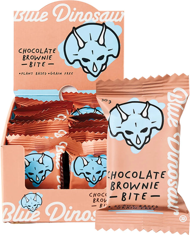 Blue Dinosaur Bite 18x30g blue dinosaur protein bars bite size snack bar option