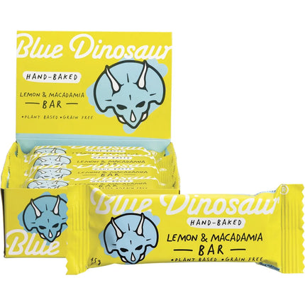 Blue Dinosaur Snack Bar Lemon and macadamia bar