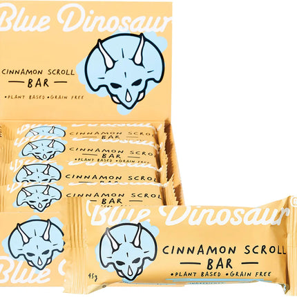 Blue Dinosaur Snack Bar Cinnamin Scroll bar