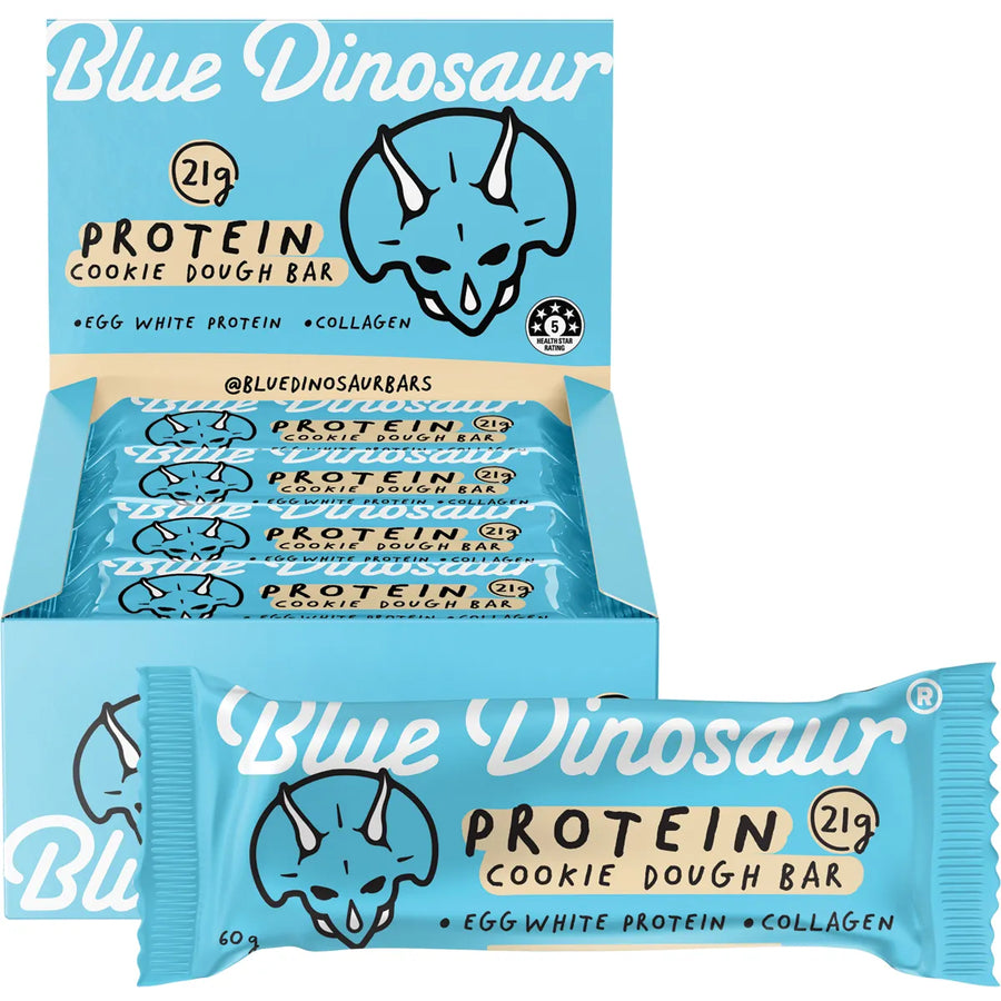 Blue Dinosaur protein bar 12x60g — Cookie Dough flavour pack