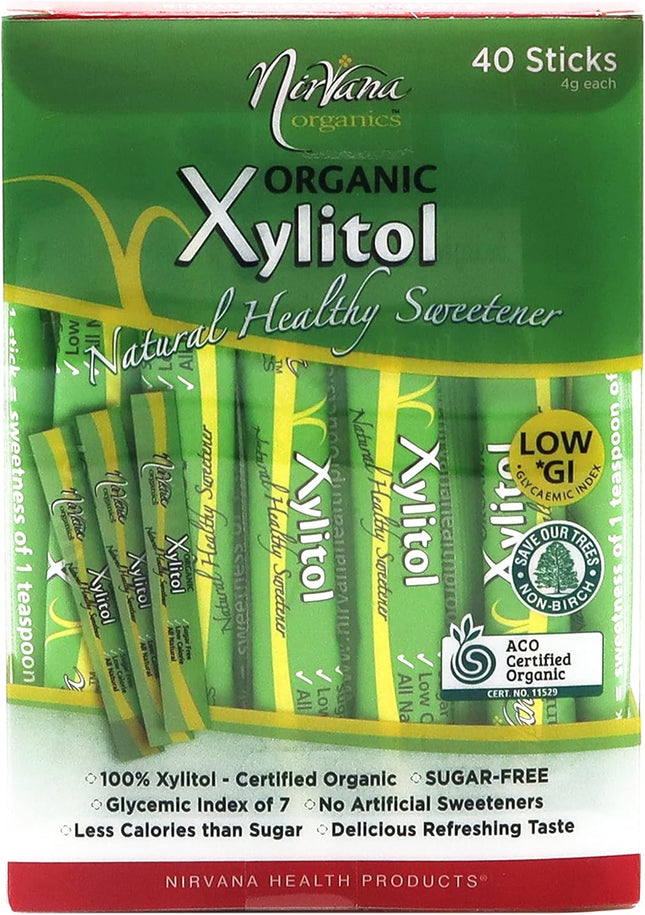 Nirvana Organics Xylitol certified organic sweetener package