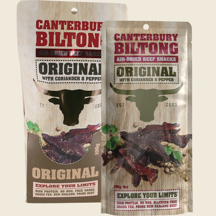 Canterbury Biltong Grass Fed Original Coriander & Pepper 10x100g