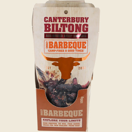 Canterbury Biltong Grass Fed Smokey Barbeque 10x100g