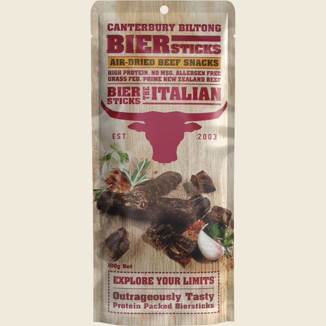 Canterbury Biltong Biersticks Italian single 100g pack