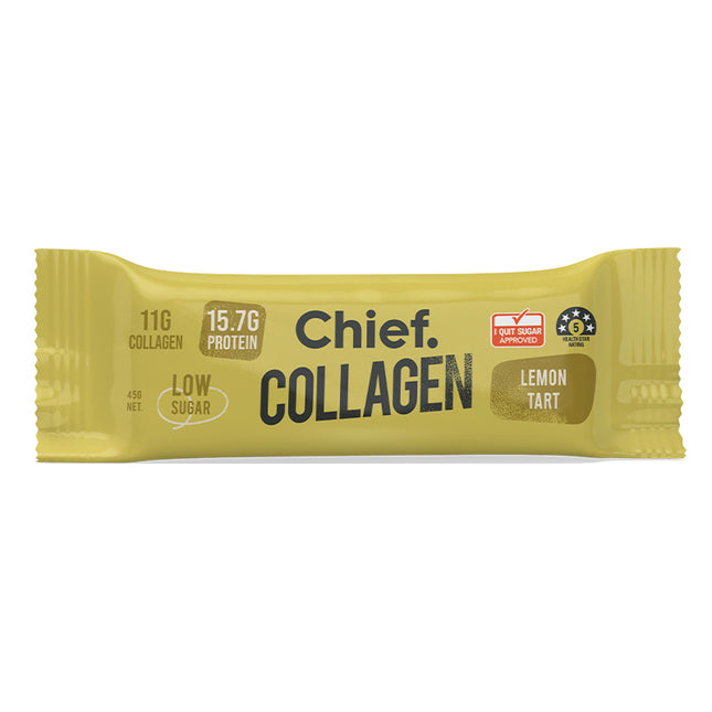 Chief Nutrition Collagen Protein Bar - Lemon Tart 45g (Pack of 12)