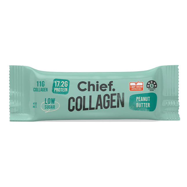 Chief Nutrition Collagen Protein Bar - Peanut Butter 45g (Pack of 12)