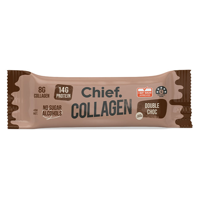 Chief Nutrition Collagen Protein Bar - Double Choc 45g (Pack of 12)