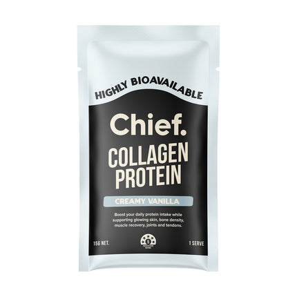 Chief Nutrition Grass-Fed Collagen Protein Sachet - Creamy Vanilla 15g x 10