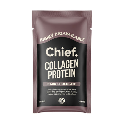 Chief Nutrition Grass-Fed Collagen Protein Sachet - Dark Chocolate 15g x 10