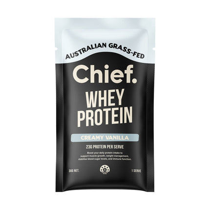 Chief Nutrition Whey Protein Concentrate Sachet - Creamy Vanilla 30g x 10